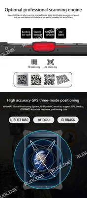 Планшет Windows 10 RUGLINE промышленный изрезанный с NFC 1D/2D блоком развертки