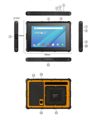 Дюйм 800X1280 IPS GPS IP67 умное RF8R ПК 8 планшета операционной системы андроида изрезанный